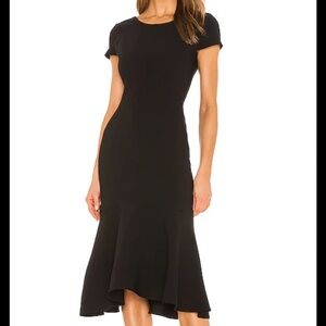 Amanda Uprichard Black Midi Dress